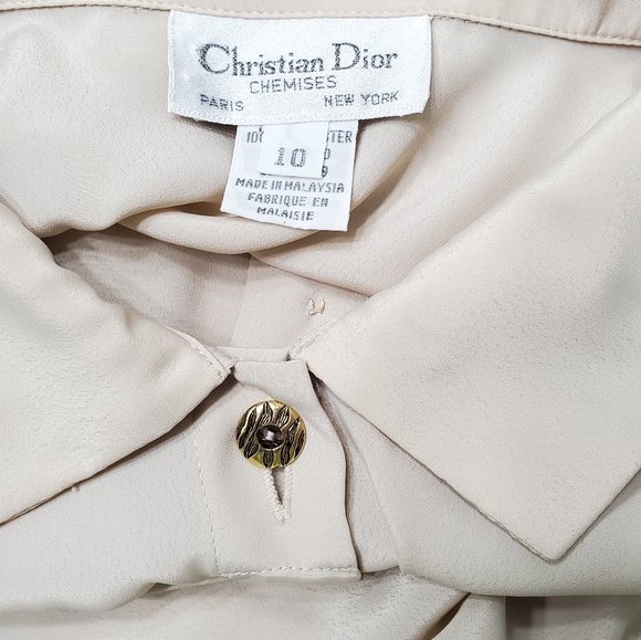 Vintage Christian DIOR Flowy Career Blouse Top - Picture 3 of 8